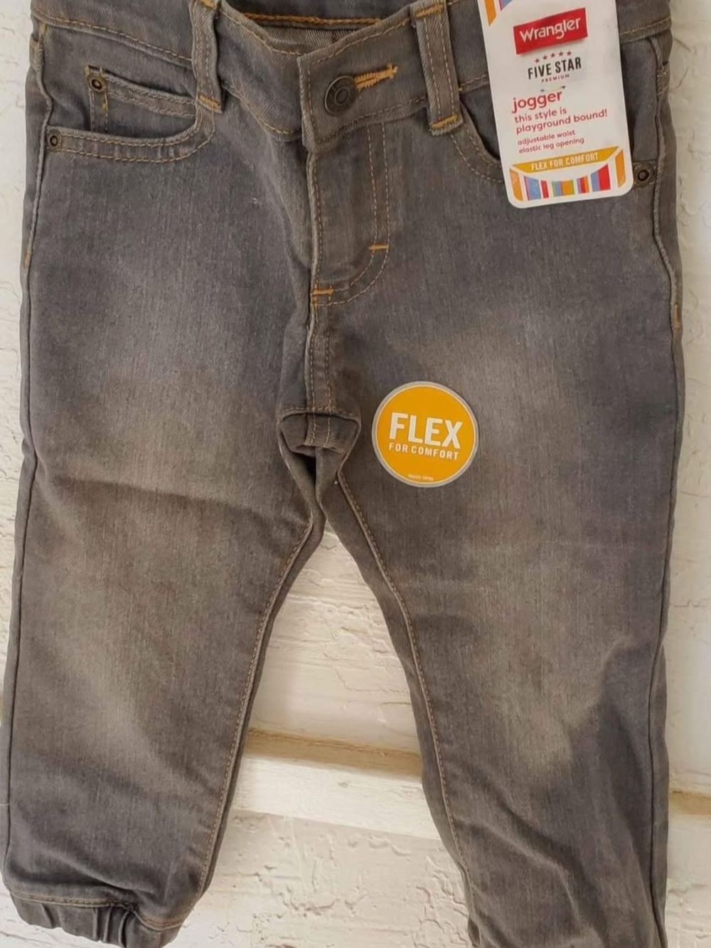Toddler Wrangler Charcoal Gray Jogger Pants